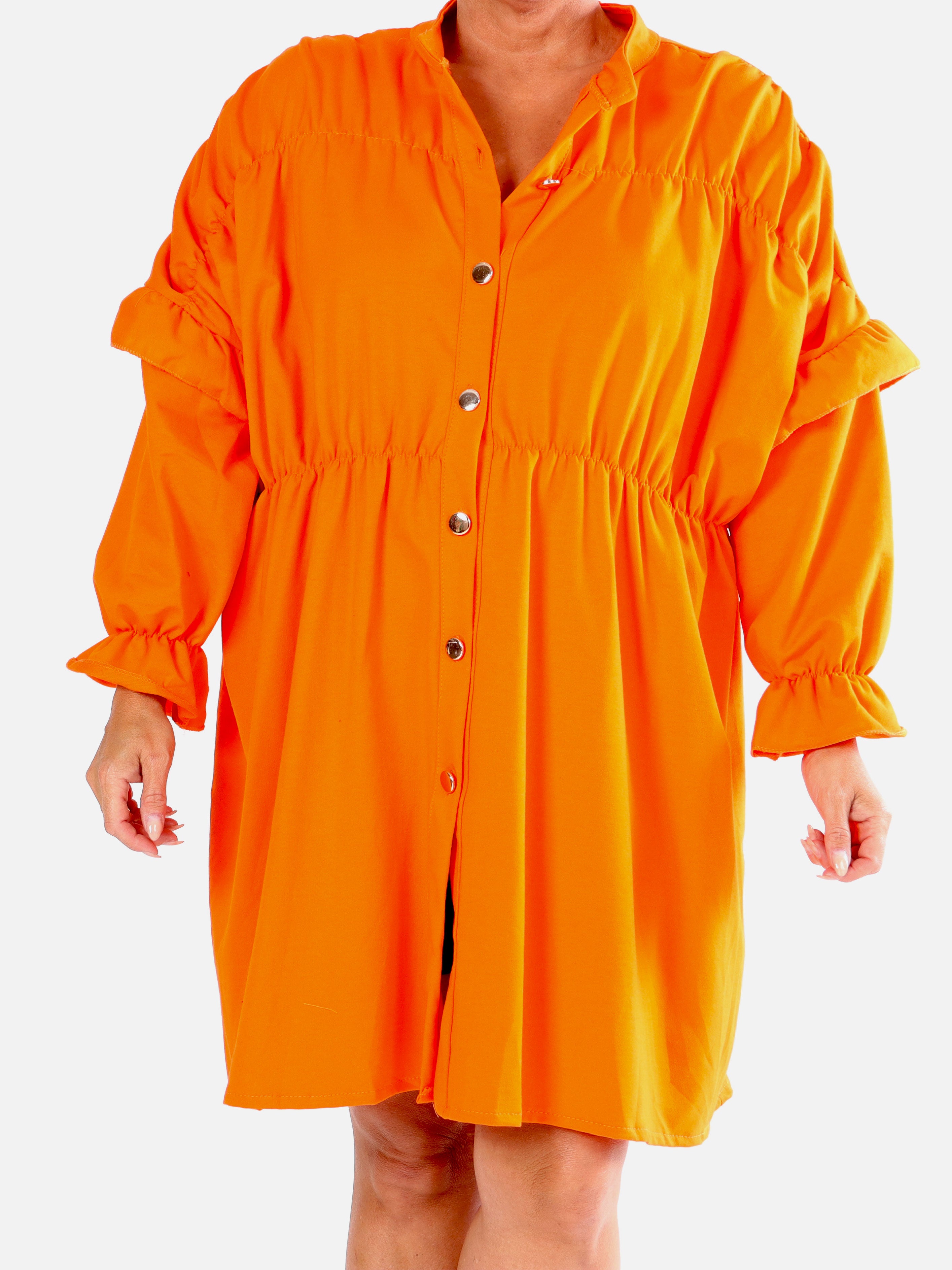 Monica Jersey - Plus size hverdags joggingkjole med flæser